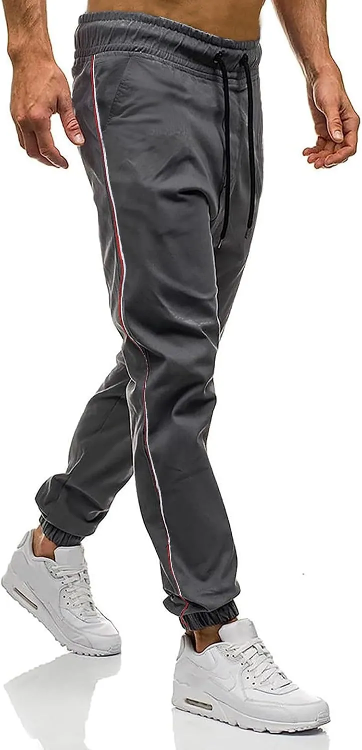 Men Joggers Chino Cargo Pants Hiking Outdoor Recreation Pants Twill Fitness Track Jogging Pants Casual Cotton Pants