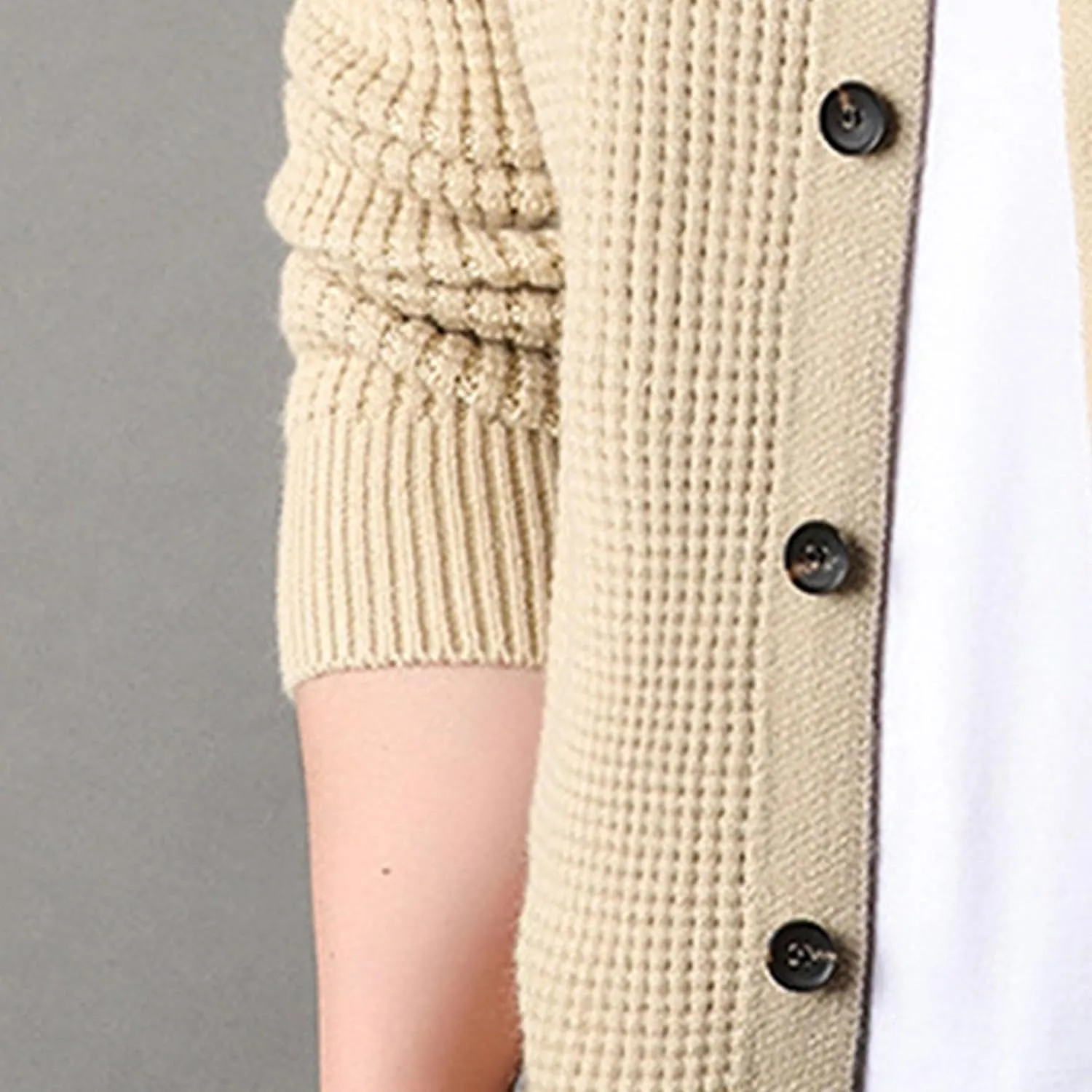 Men Polo Ribbon Cardigan Casual Vintage Business Golf Shirts With Pocket Mens Long Sleeve Button Down Knit Shirts