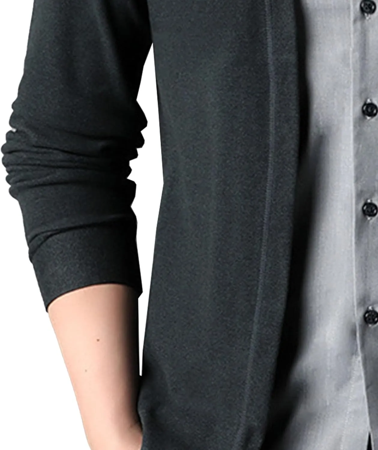 Men's Business Knitted Cardigan Lightweight Button Down Male Knits Jackets Fake 2 Piece Shirt Men Knit Sweater