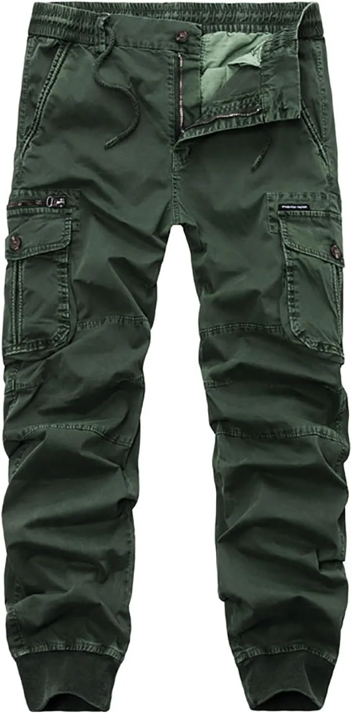 Mens Cargo Pants Outdoor Casual Ripstop Military Combat Pants Hiking Tactical Long Pants Jogger Athletic Pants