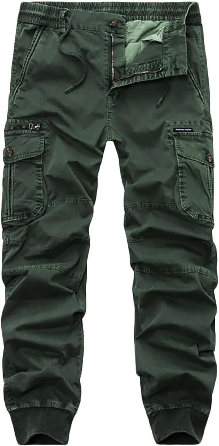 Mens Cargo Pants Outdoor Casual Ripstop Military Combat Pants Hiking Tactical Long Pants Jogger Athletic Pants