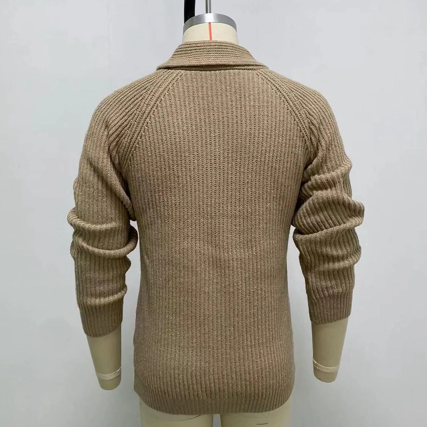 Men's Casual Shawl Cardigan Sweater Men's Long Sleeve Casual Knitted Cardigan Retro Button Down Slim Knitwear