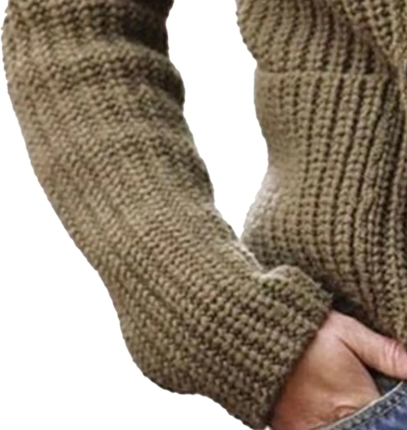 Men's Double Breasted Knit Cardigan Button Down Male Knits Sweater with Pockets Solid Casual Knitted Cardigans