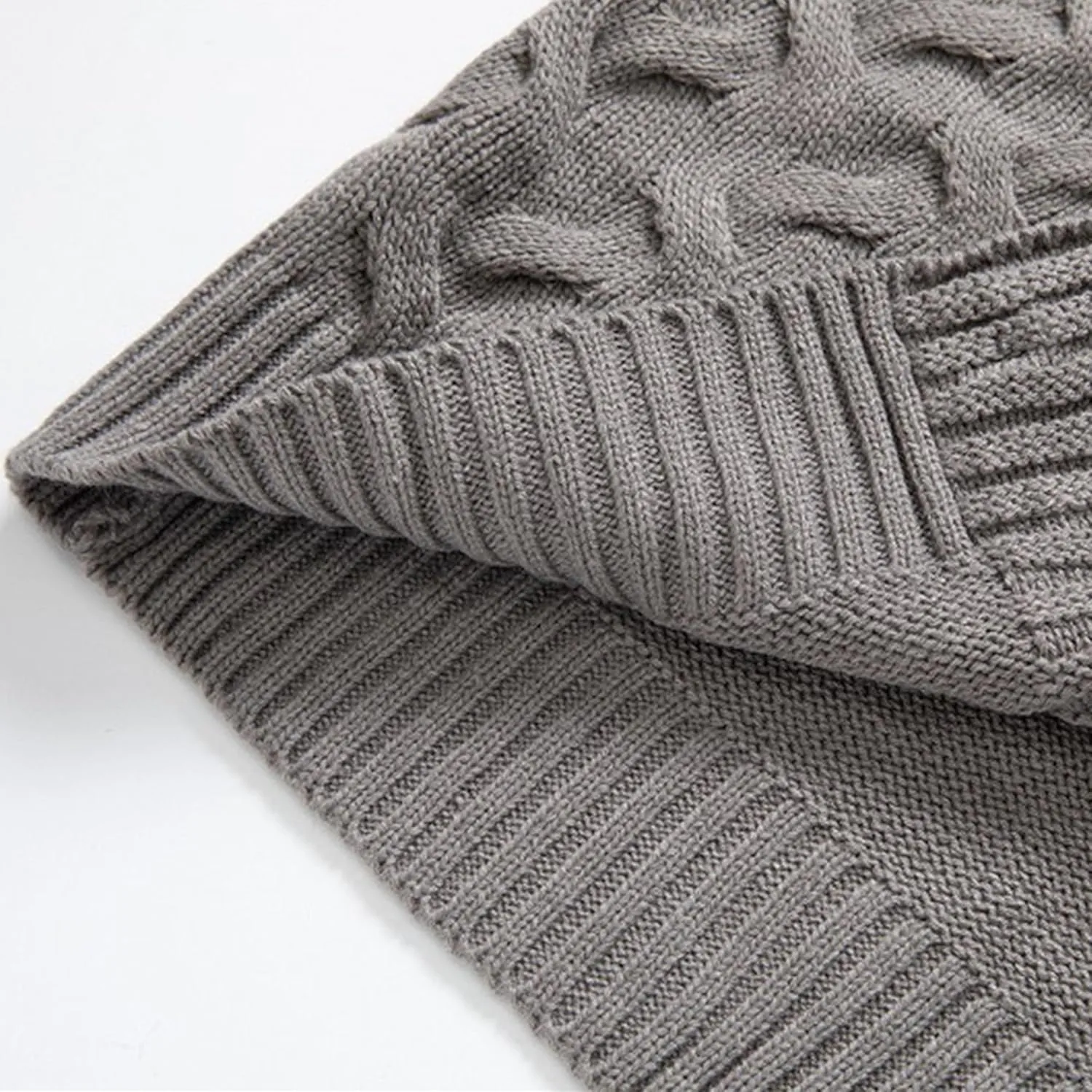 Men's Double Breasted Knitted Cardigan Fit Long Sleeve Casual Knits Cardigans Winter Shawl Collar Knit Sweater Coat