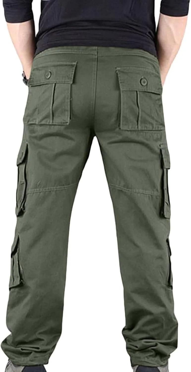 Men's Hiking Pants Tactical Mens Cargo Pants Casual Military Lightweight Work Pants Outdoor Multi-Pocket Pants