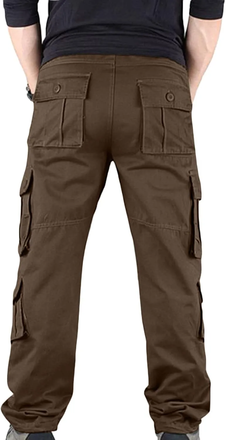 Men's Hiking Pants Tactical Mens Cargo Pants Casual Military Lightweight Work Pants Outdoor Multi-Pocket Pants
