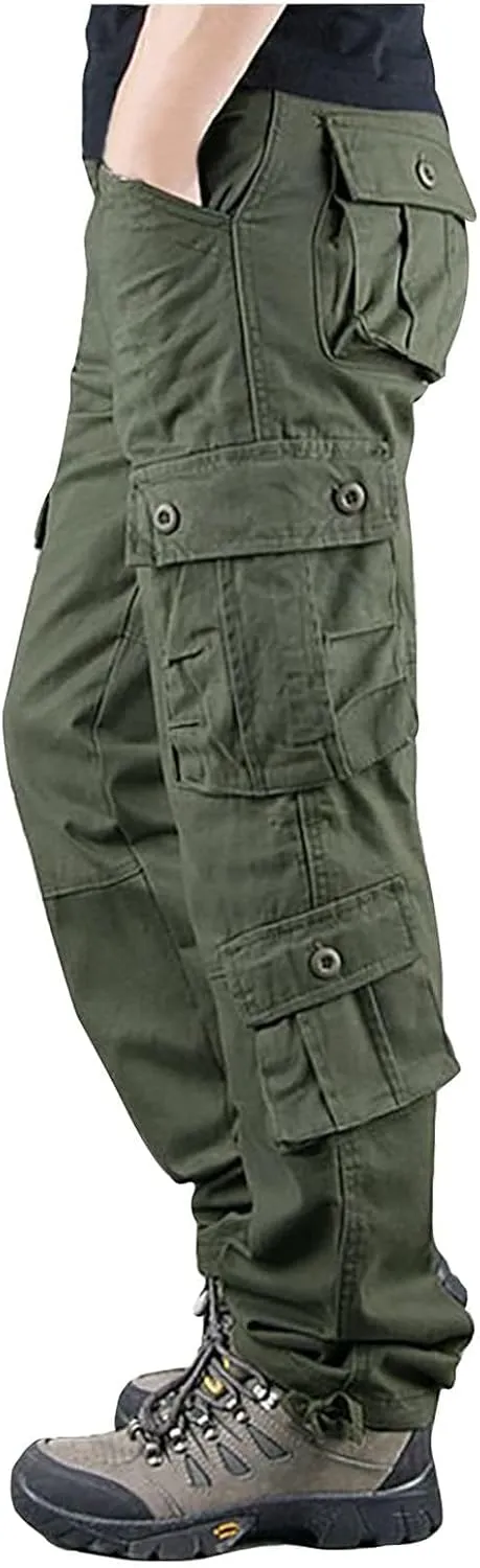 Men's Hiking Pants Tactical Mens Cargo Pants Casual Military Lightweight Work Pants Outdoor Multi-Pocket Pants
