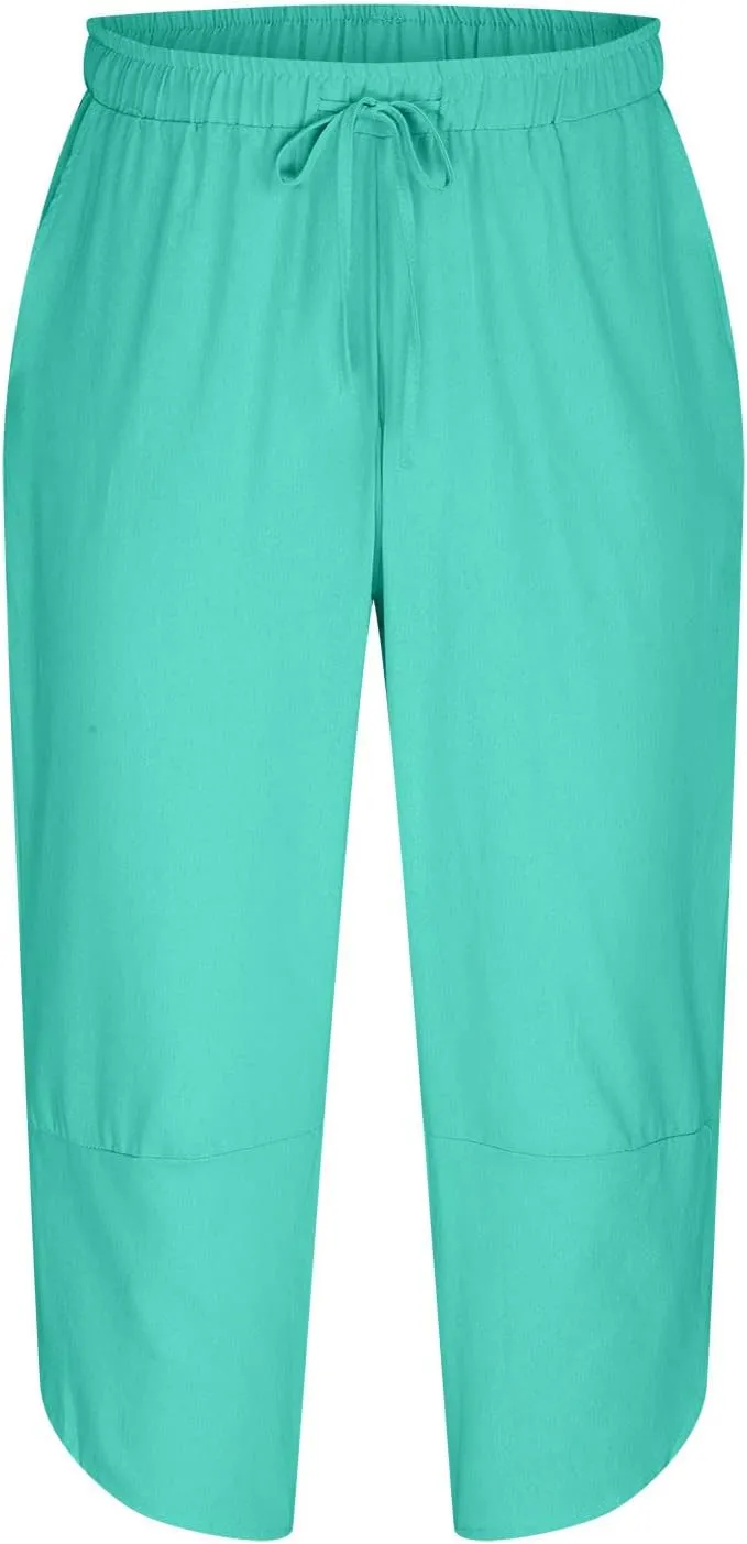 Mens Linen Pants Casual Pants Relaxed-Fit Beach Trousers Summer Yoga Pants Drawstring Elastic Waist Pants