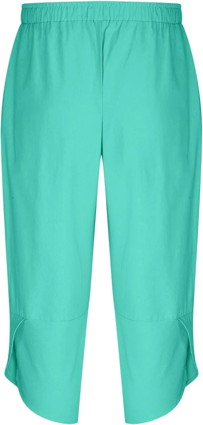 Mens Linen Pants Casual Pants Relaxed-Fit Beach Trousers Summer Yoga Pants Drawstring Elastic Waist Pants
