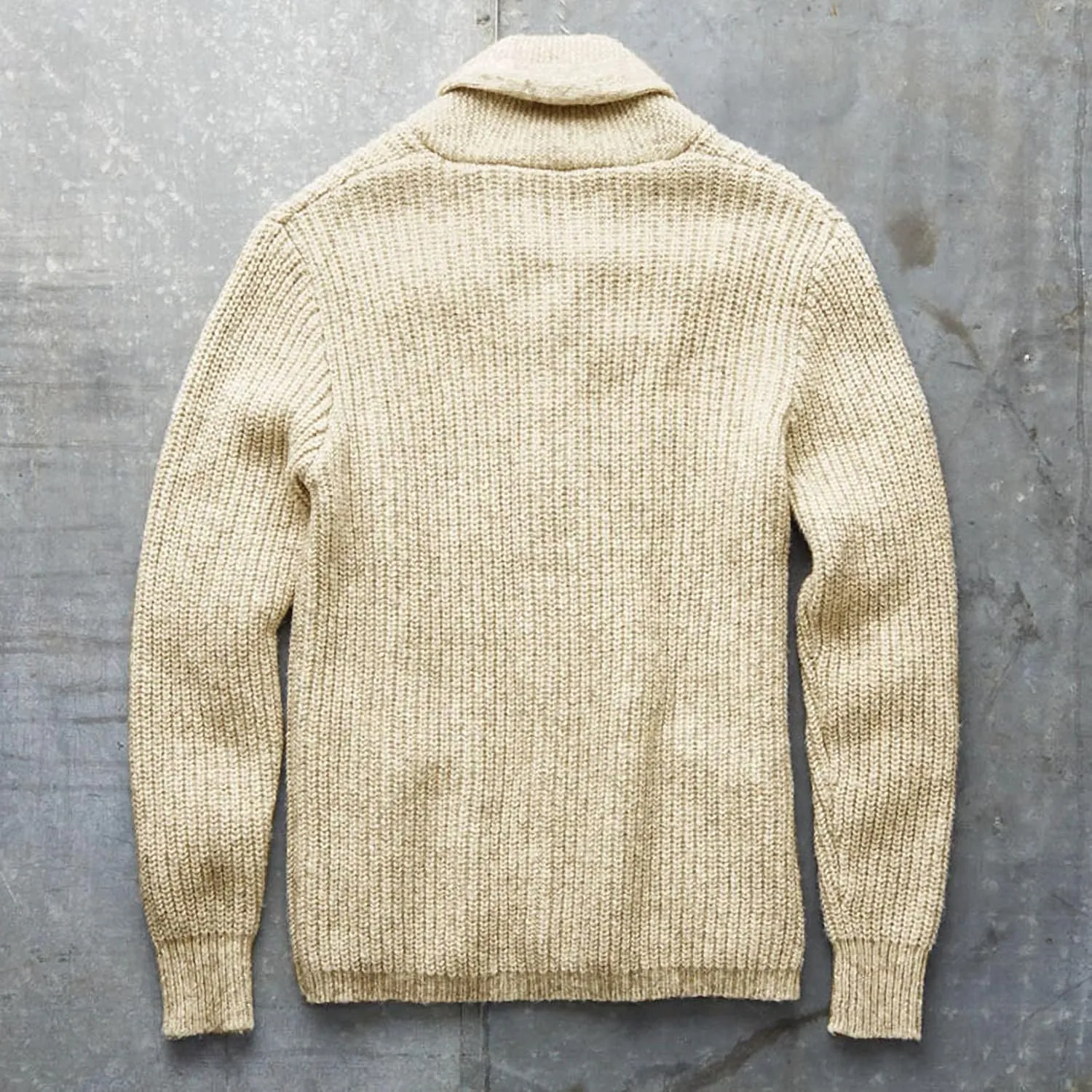 Men's Long-Sleeve Shawl Collar Cardigan Men Button Down Knitted Sweaters Men Cable Knit Shawl Knitwear