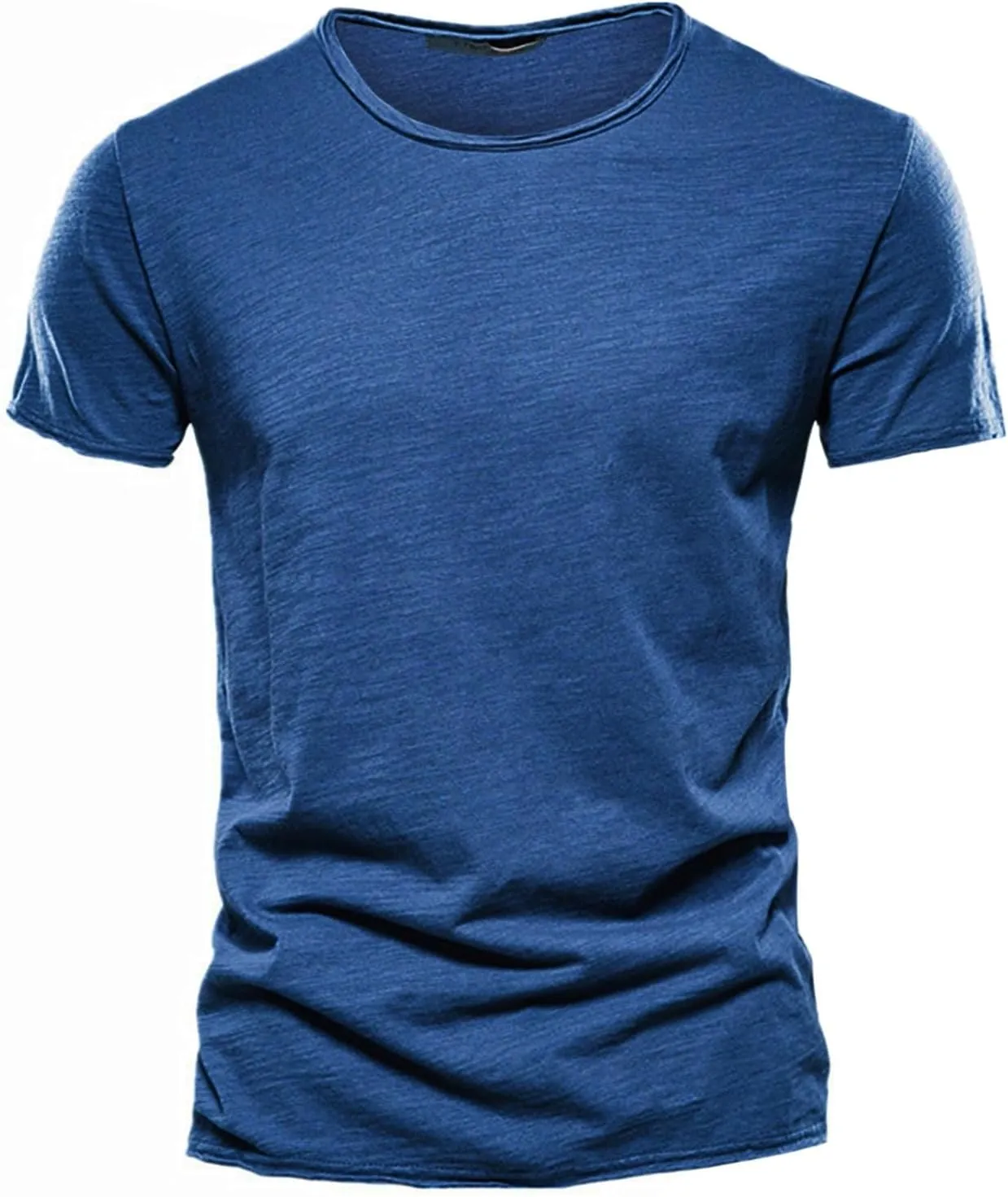 Mens Muscle Workout T Shirts Athletic Short Sleeve Bodybuilding Active Tees Gym Workout Athletic Crewneck Summer Tops