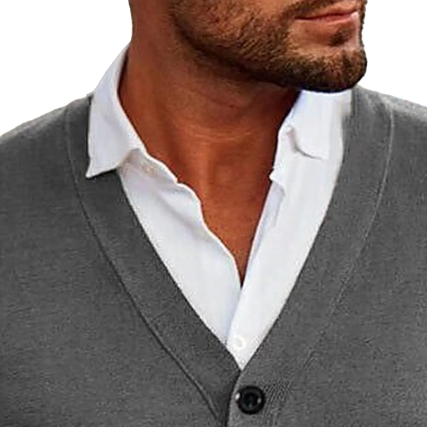 Men's Slim Fit Knitted Cardigan Button Down Male Knit Cardigans Sweater Casual V Neck Business Knits Sweaters