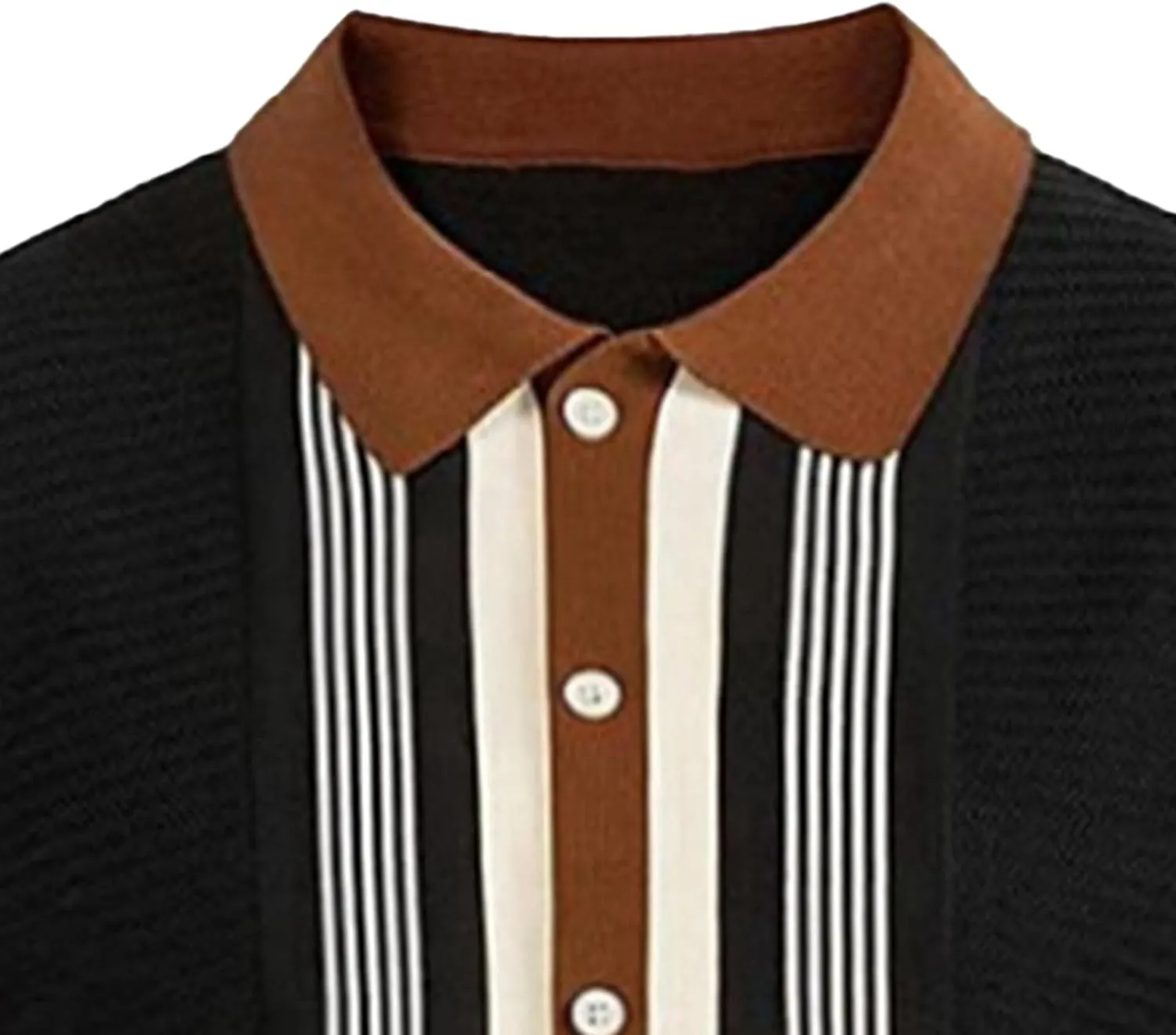 Men's Striped Knitted Jacket Button Down Knit Polo Shirts Coat Classic Stripe Men Knits Cardigan Sweaters