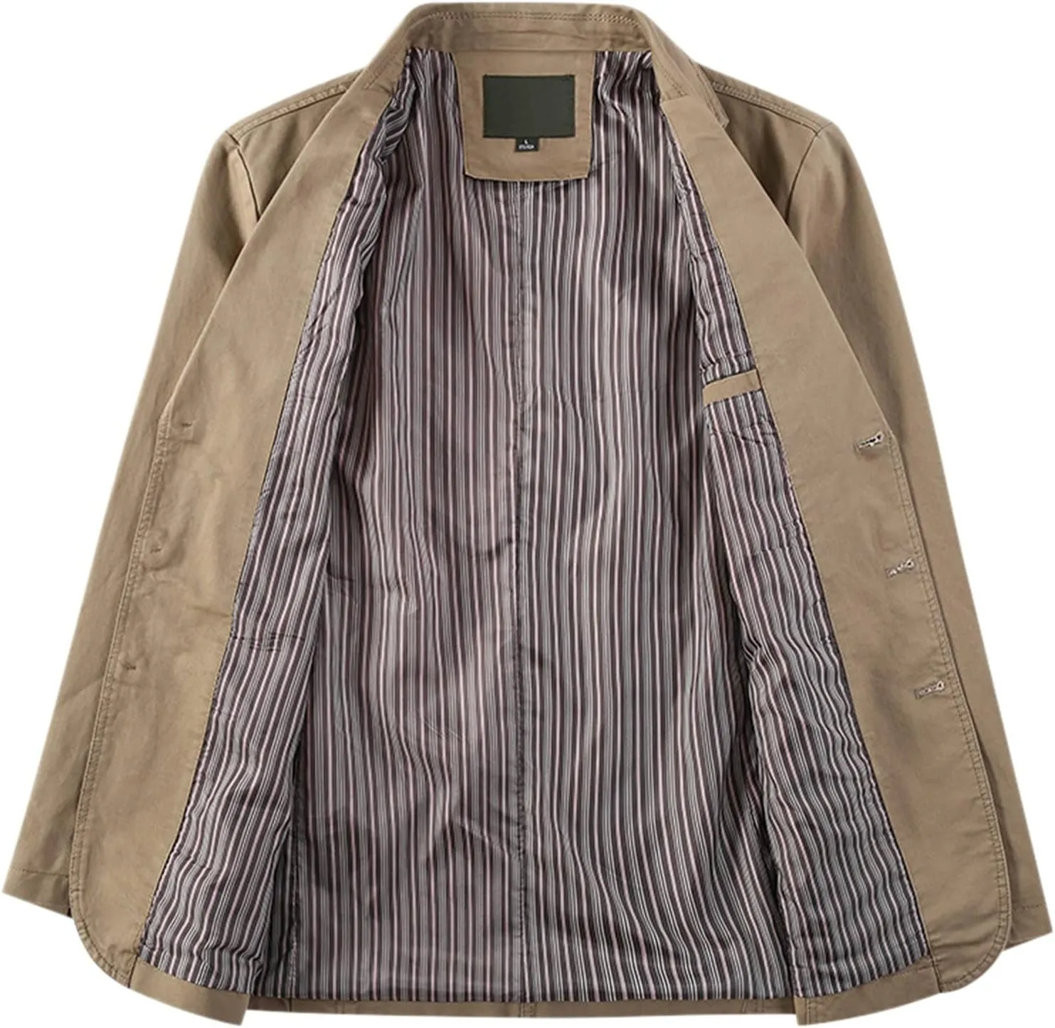 Men's Suits & Sport Coats Cotton Button Down Suit Coat Cardigan Solid Color Casual Blazer Sport Coat Top Blouse