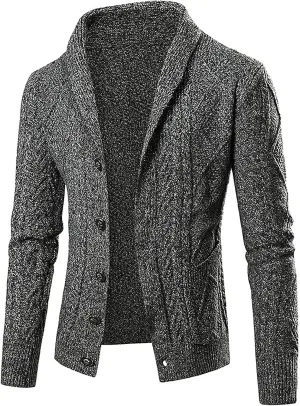 Men's Sweater Plus Size Autumn and Winter Fashion Loose Cardigan Warm Lapel Hooded Jacket Sweater Soft Sweater