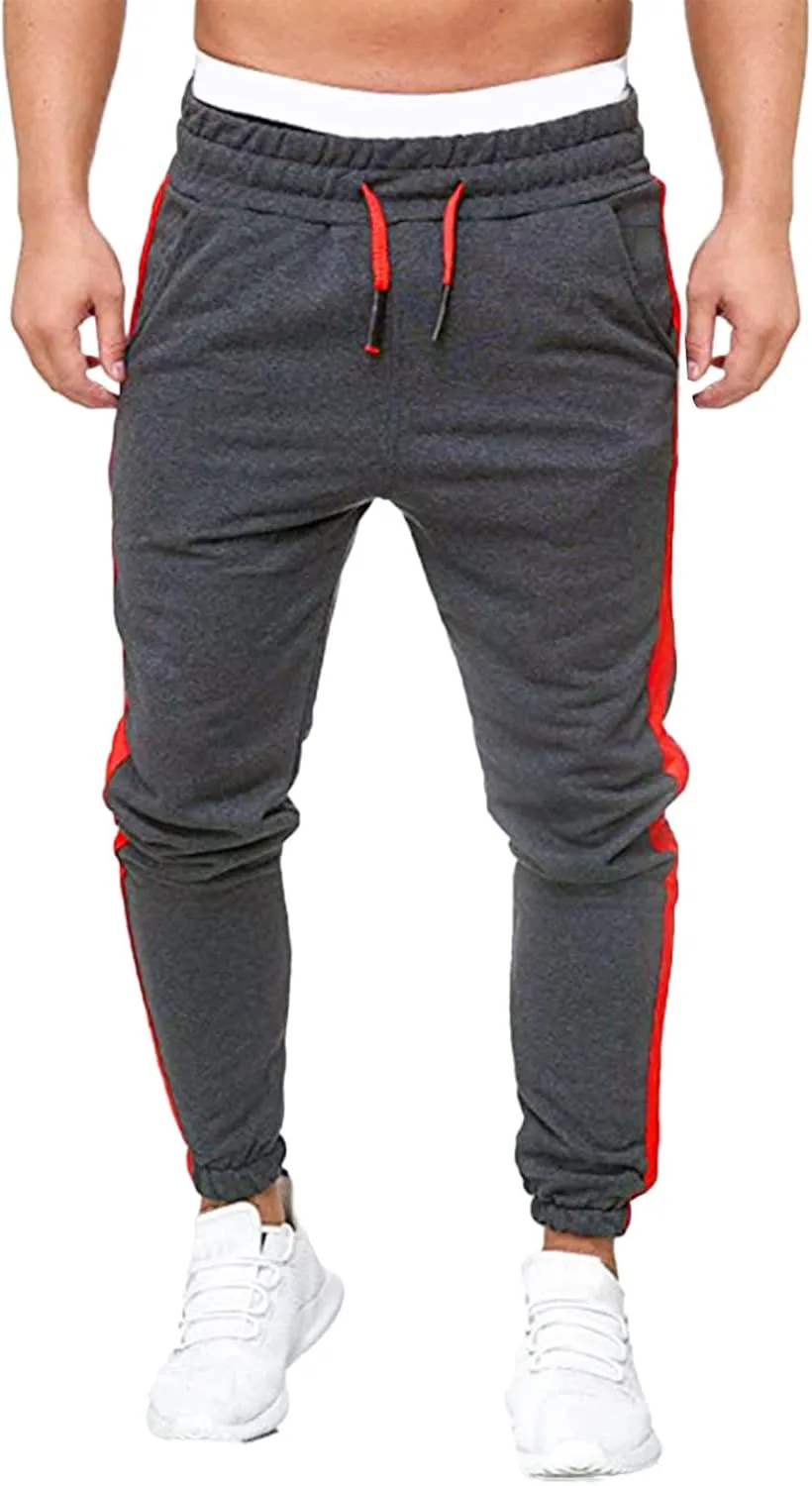 Mens Sweatpants Casual Joggers Pants Hiking Outdoor Trousers Track Jogging Sweatpants Cotton Drawstring Chino Pants