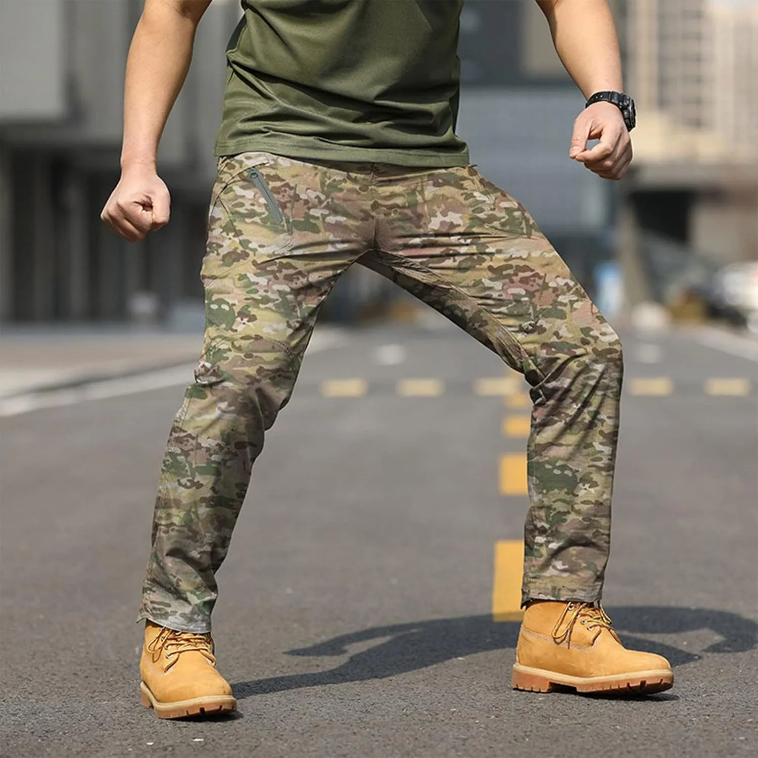 Men's Tactical Pants Cargo Pants with Multi Pockets Outdoor Hiking Pants Casual Trousers Workout Pants for Men