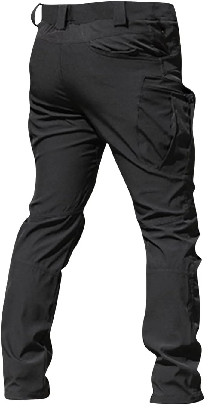 Men's Tactical Pants Waterproof Stretch Hiking Pants Multi Pockets Baggy Flex Camo Ripstop Cargo Pants Work Pants