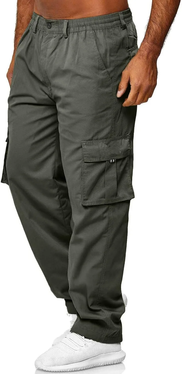 Men's Track Pants Pockets Casual Pants with Zipper Sports Drawstring Mid-Waist Men's Pants Men's Pants Fleece