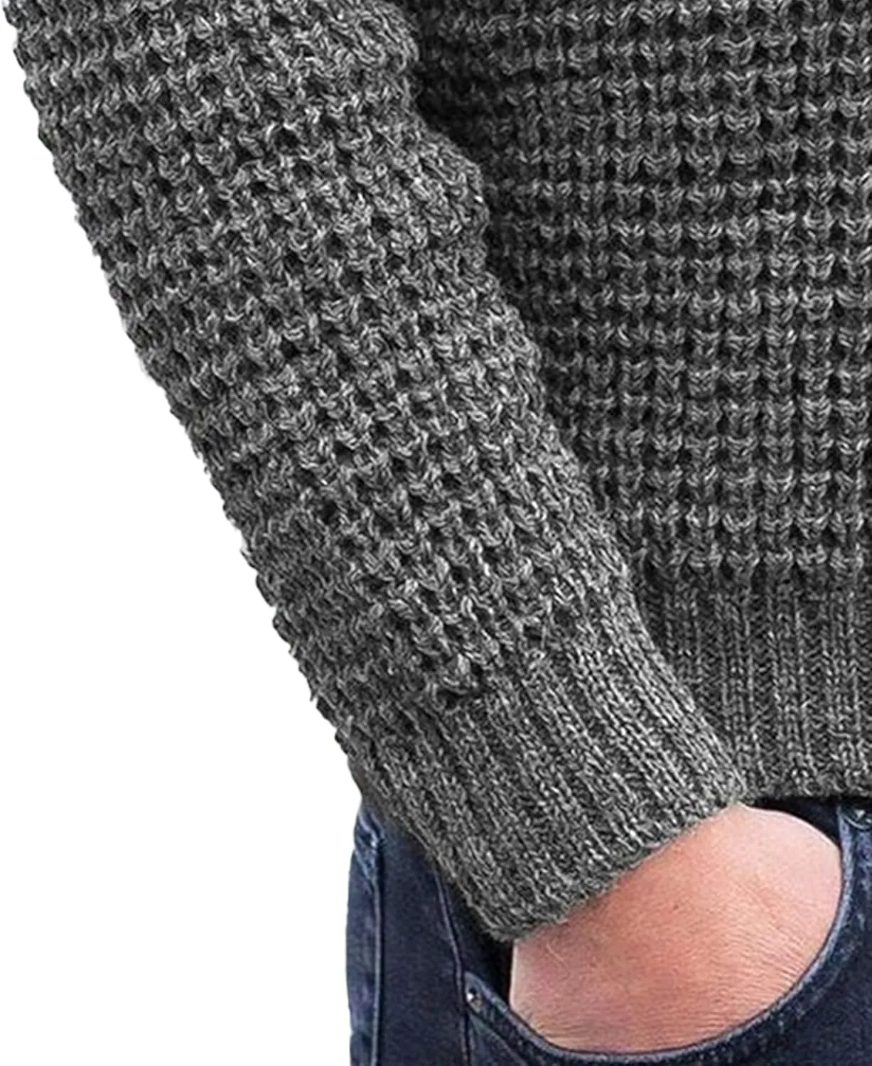 Men's V-Neck slim up Cardigan Shawl Collar Fit Casual Cardigans Button Down Knitwear Sweater for Men