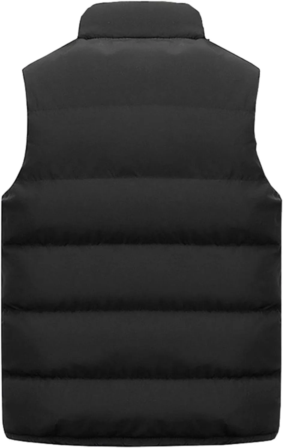 Mens Winter Down Vest Padded Puffer Vest Plus Size Lightweight Down Jacket Sleeveless Zip Up Quilted Gilet Jacket Outwear