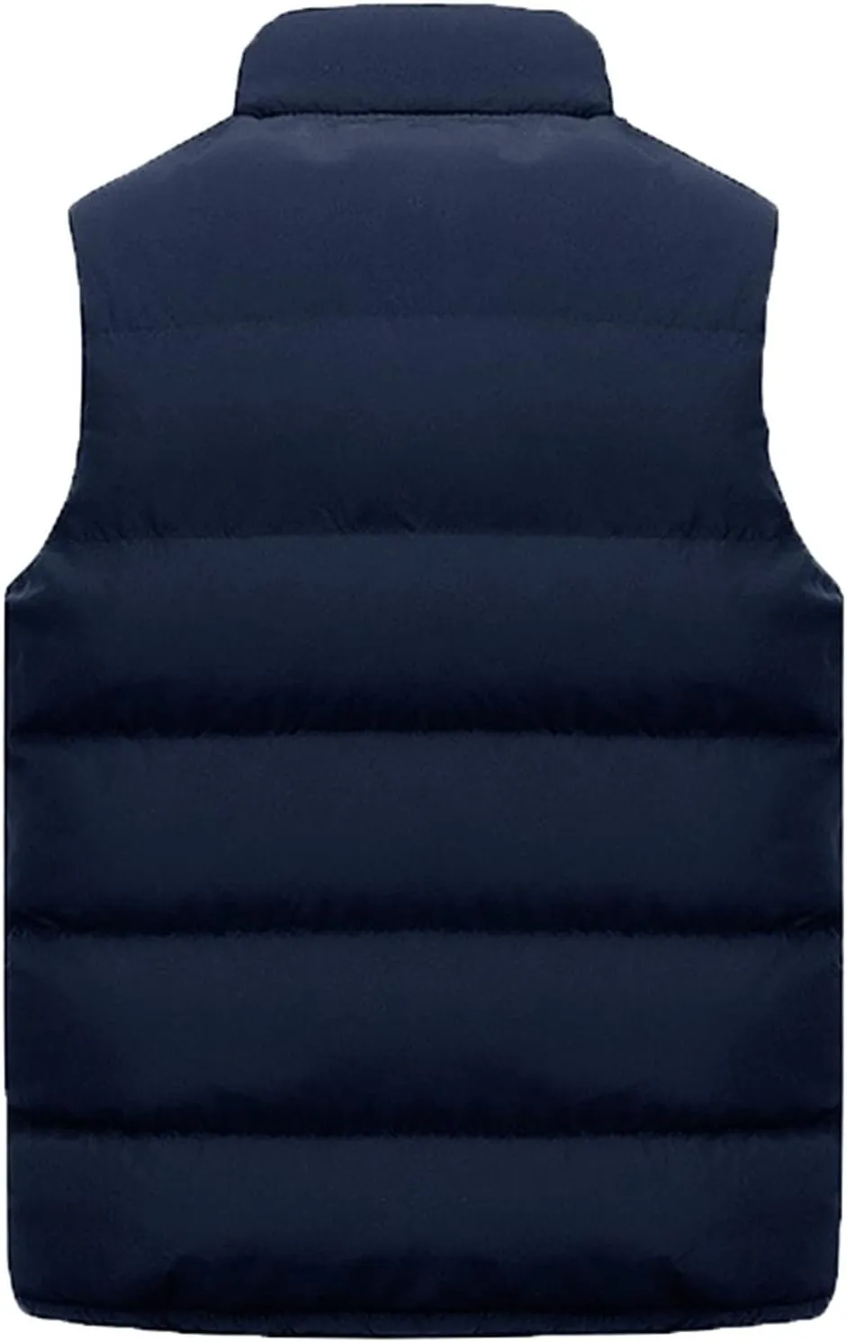 Mens Winter Down Vest Padded Puffer Vest Plus Size Lightweight Down Jacket Sleeveless Zip Up Quilted Gilet Jacket Outwear