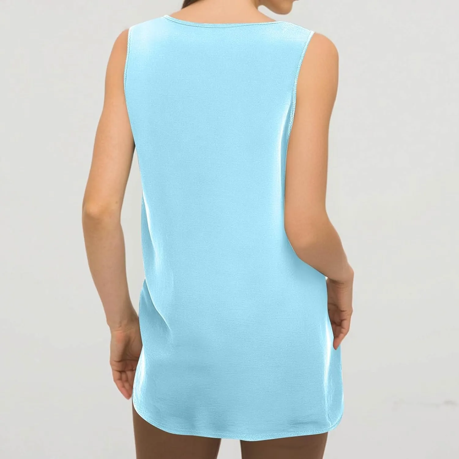 NBXNZWF Womens Tank Tops 2025 Summer Sleeveless V Neck Boho T Shirts Casual Loose Fit Going Out Workout Basic Tunic Tops