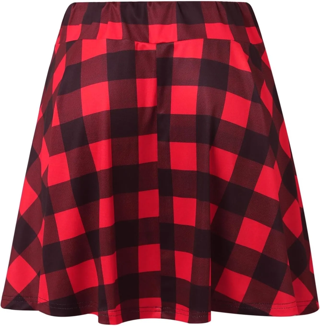 Pleated Skirts for Women Trendy Y2K Plaid High Elastic Waist A-Line Mini Cheer Skirts for Girls Trendy Streetwear