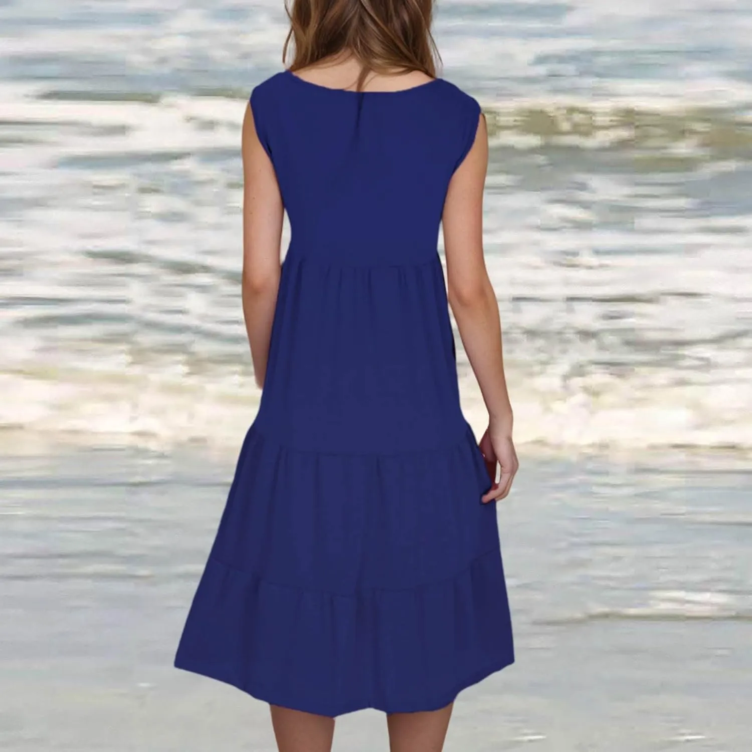 Plus Size Dresses for Women Casual Sleeveless Tank Maxi Dress Flowy Beach Travel Vacation Outfits for Hawaii