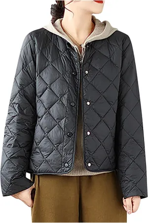 Puffer Jacket Womens Tops Plus Size Zip Up Down Jackets Sherpa Lined Parka Thermal Going Out Winter Hooded Coats