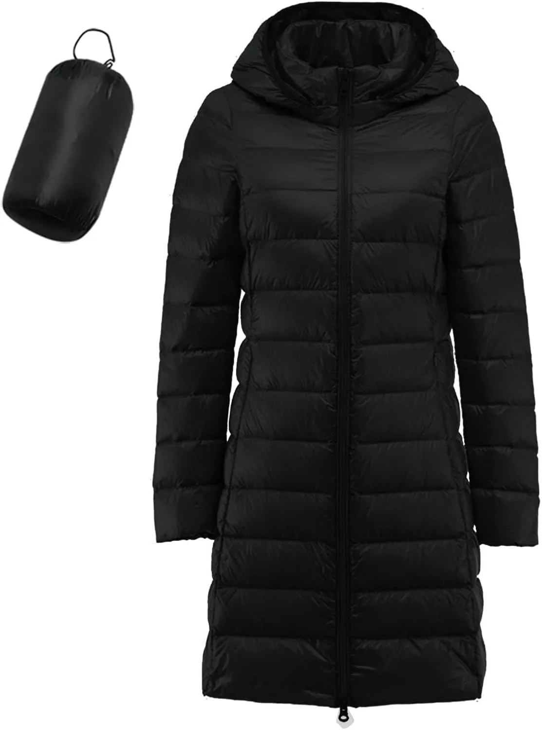 Puffer Jackets for Women Winter Warm Packable Down Jacket Lightweight Slim Fit Hooded Coat Short Duck Down Jacket