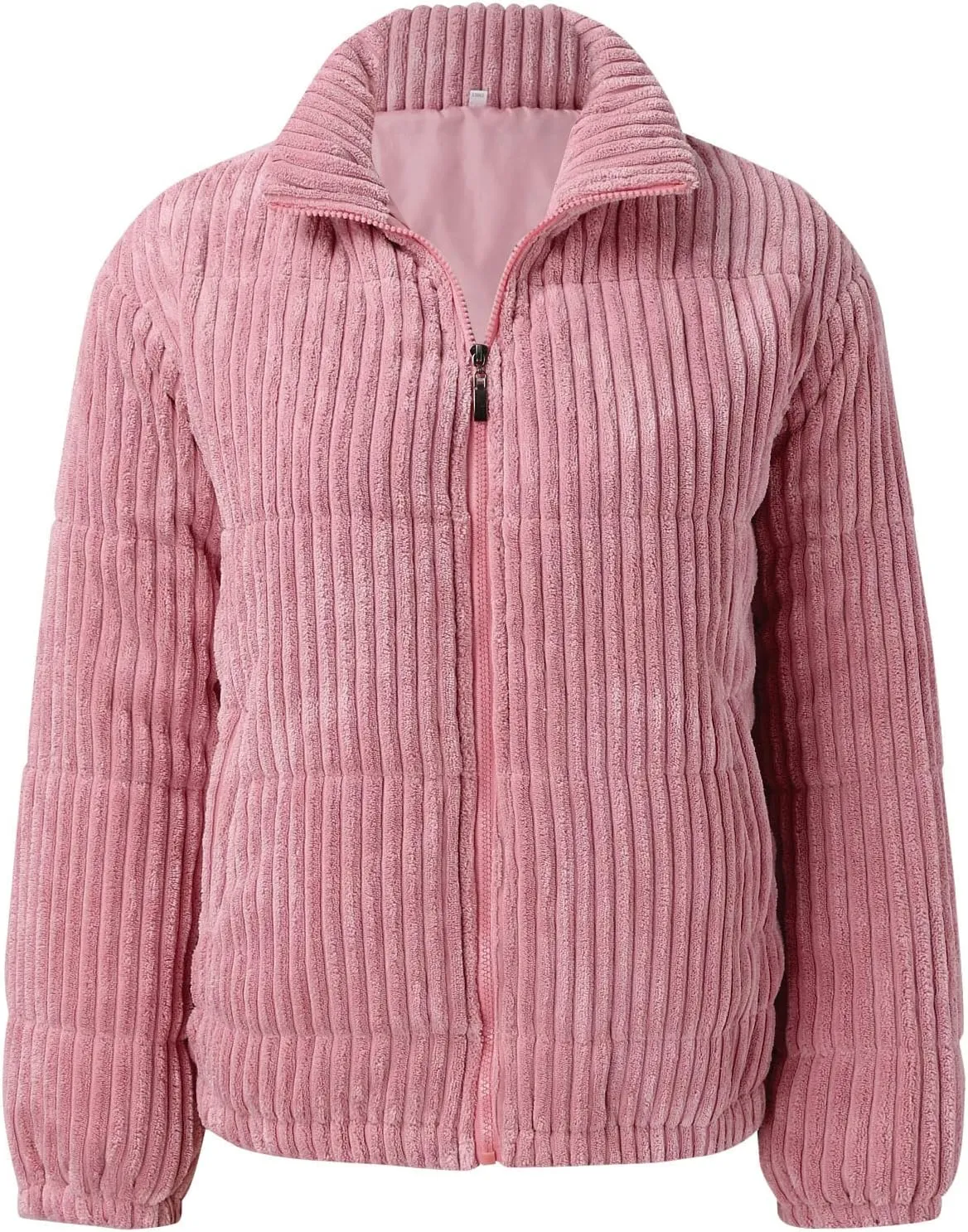 Quilted Jacket for Women Long Sleeve Zipper Puffer Jackets Loose Comfy Outdoor Tour Overcoat 2024 Winter Warm Outwear