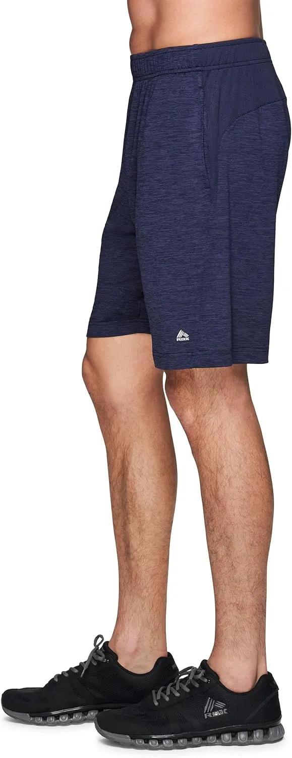 RBX Active Men's 9-Inch Inseam Workout Running Gym Athletic Basketball Shorts with Pockets