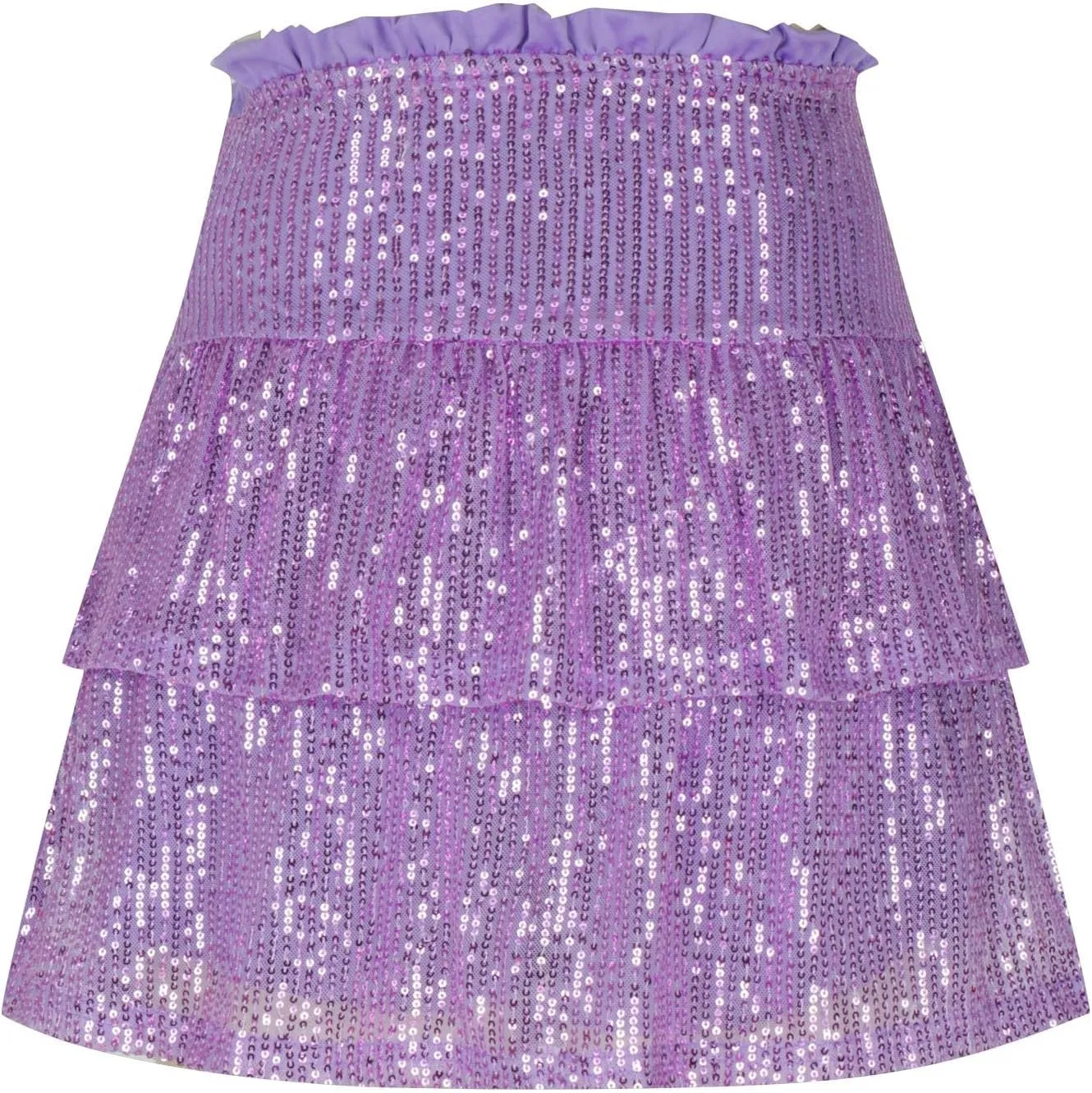 Sequin Skirt Women Glitter Mini Skirts Sparkle Short Skirt High Waist Ruffle Skirts Shiny Flowy Skirt Pleated Skirts