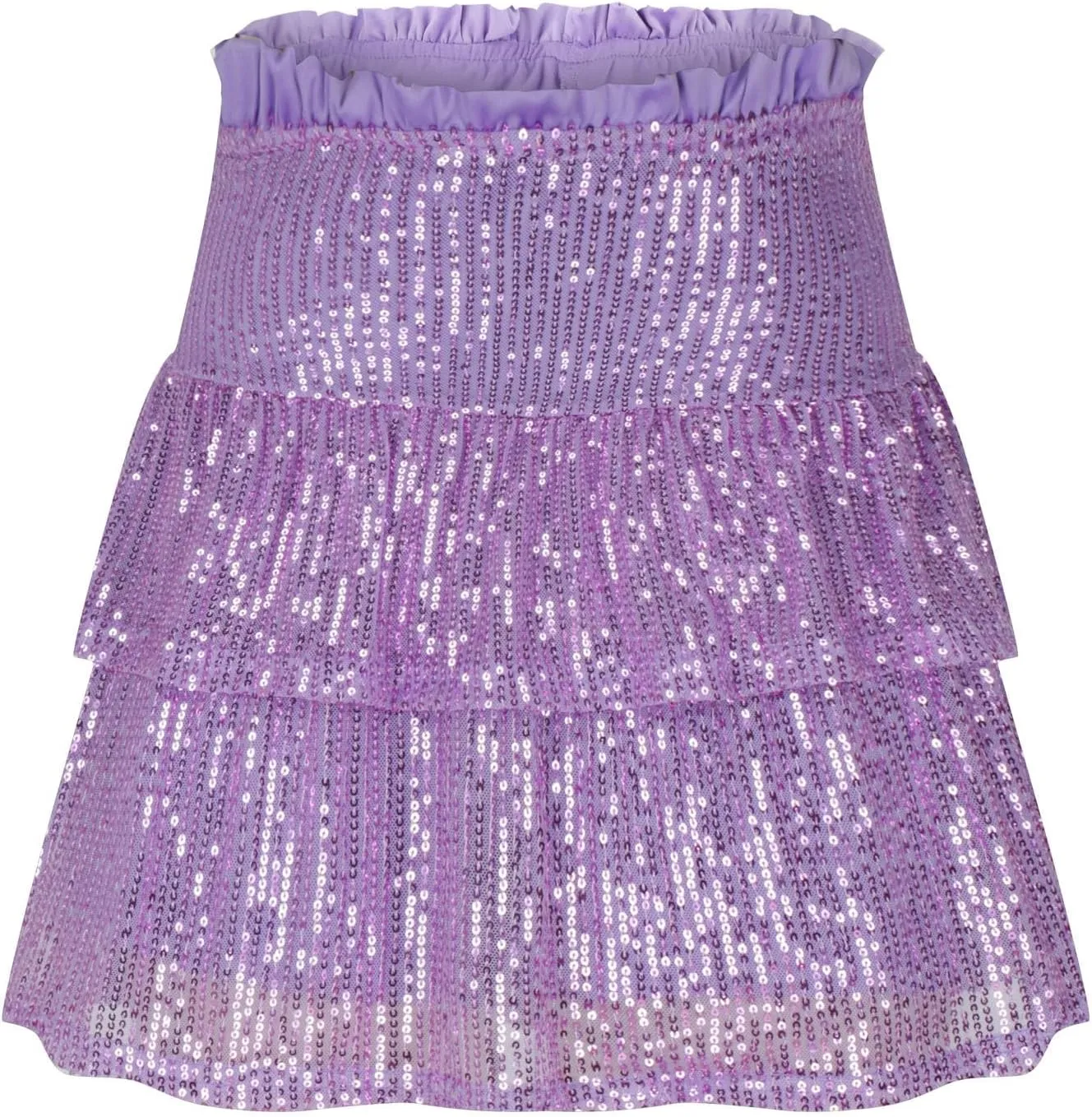 Sequin Skirt Women Glitter Mini Skirts Sparkle Short Skirt High Waist Ruffle Skirts Shiny Flowy Skirt Pleated Skirts