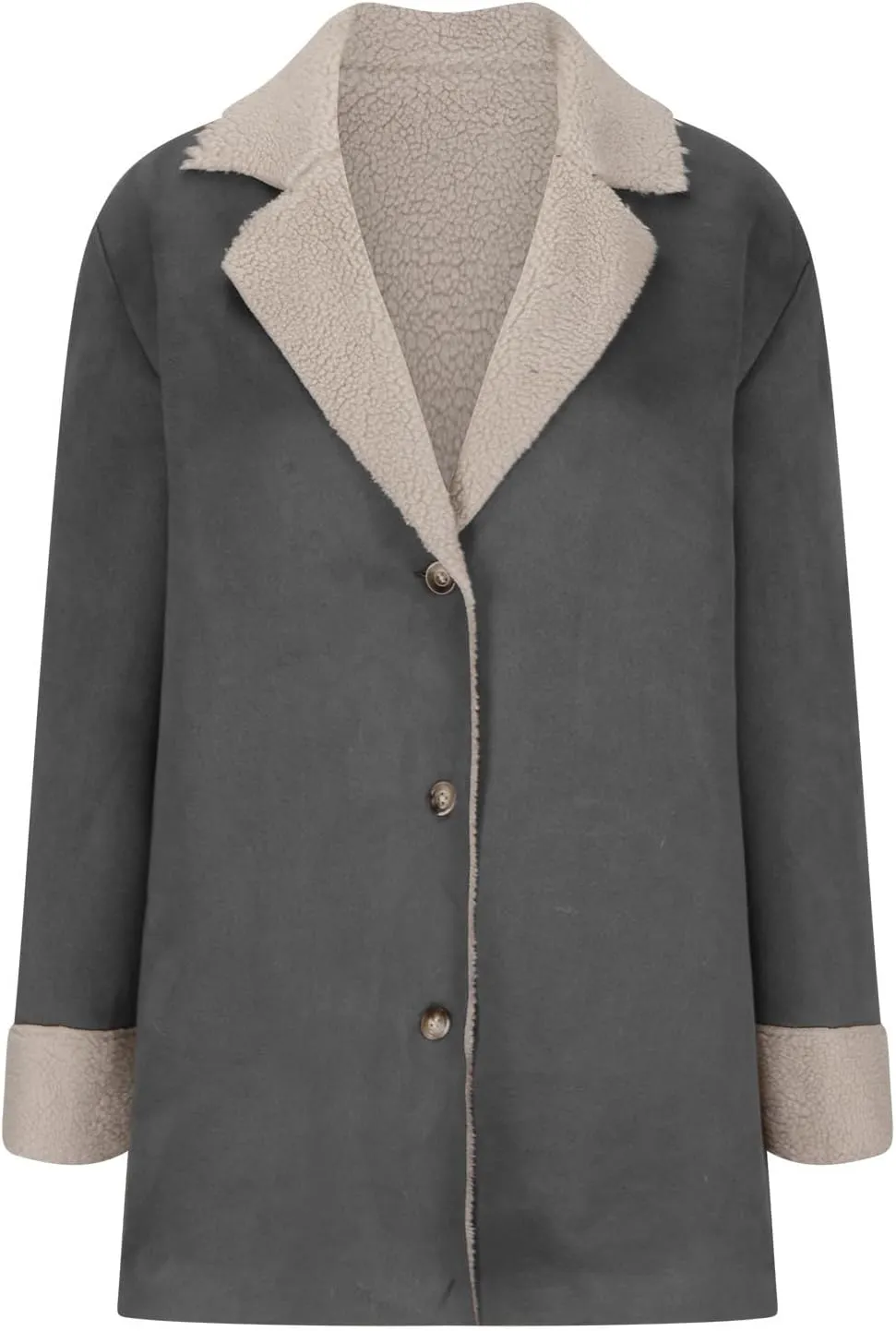 Sherpa Lined Jackets for Women Winter Suede Coats Long Trench Coat Single Breasted Overcoats Long Coats