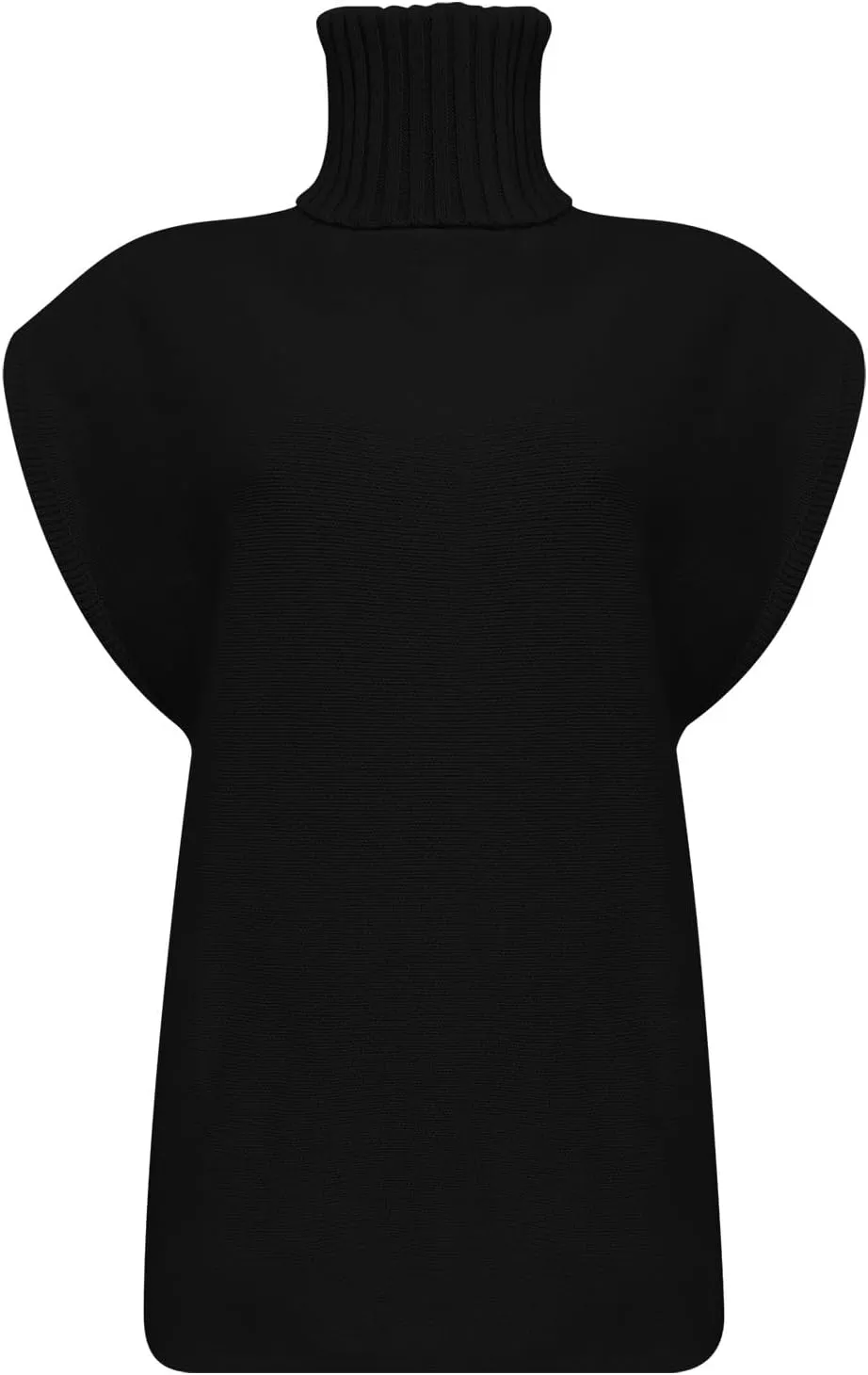 Sinzelimin Women's Turtleneck Sweater Tank Tops Fashion Sleeveless Round-Neck Oversized Sweatshirt Knitted Pullover Vest Tops