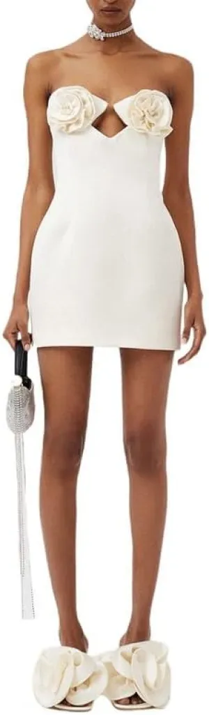 Strapless Off Shoulder Bodycon Mini Dress Sexy Hollow Out Bandeau Tube Dresses Club Party Short Dress Beach Wear