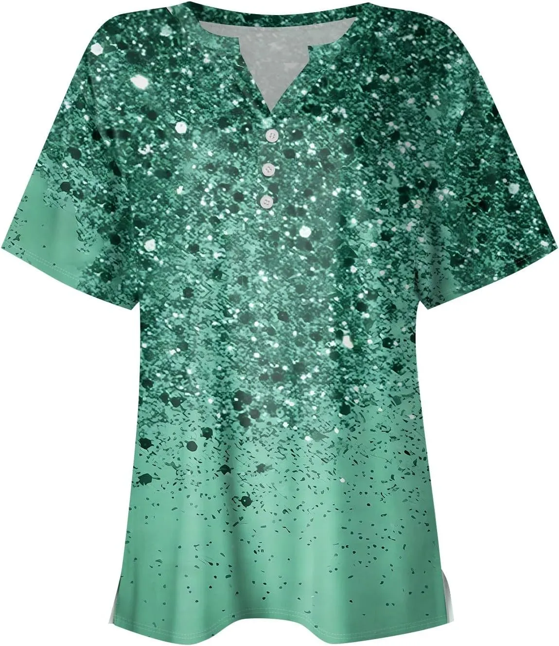 Summer Tshirts Shirts for Women Trendy Button Down V Neck Tunic Tops Dressy Casual Plus Size Basic Floral Blouses