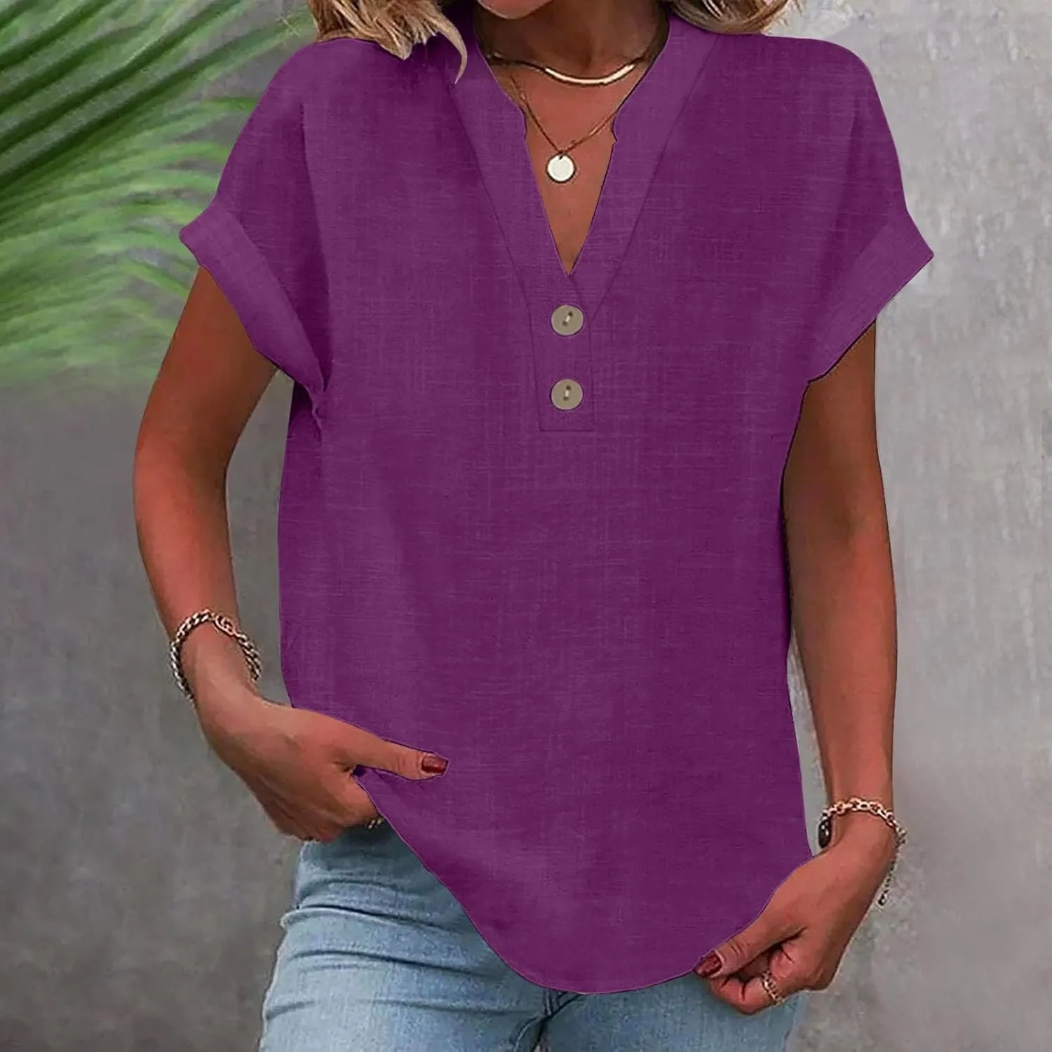 T Shirts for Women Fashion Sexy V Neck Tops Trendy Casual Short Sleeve Solid Tees Ladies Summer Loose Comfy Blouses