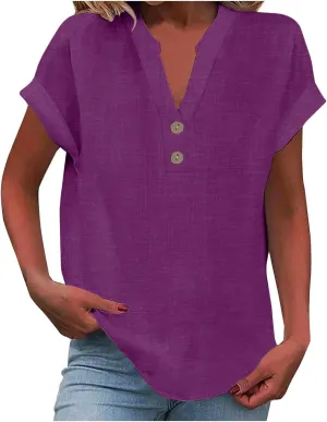T Shirts for Women Fashion Sexy V Neck Tops Trendy Casual Short Sleeve Solid Tees Ladies Summer Loose Comfy Blouses