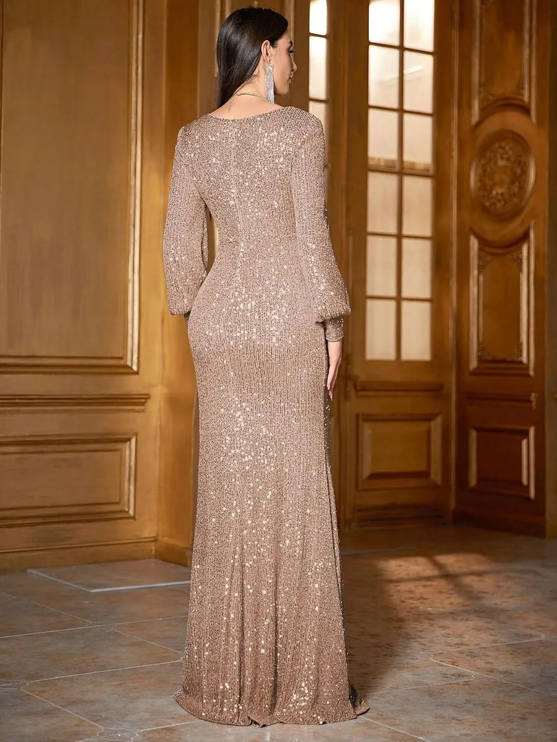 TOLEEN Women's Formal Bodycon Sequin One Shoulder Curvy Dresses Prom Dresses Elegant Evening Party Maxi Dresses