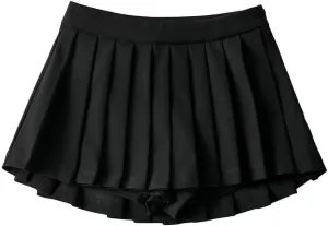 Tooe Women's Preppy Kawaii High Waisted Mini Skirts Aesthetic Cute Pleated Skirts with Shorts Harajuku Japanese Skirts