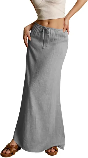 Trendy Women's Skirts, Casual Vacation Maxi Elegantes Beach Womens Skirts