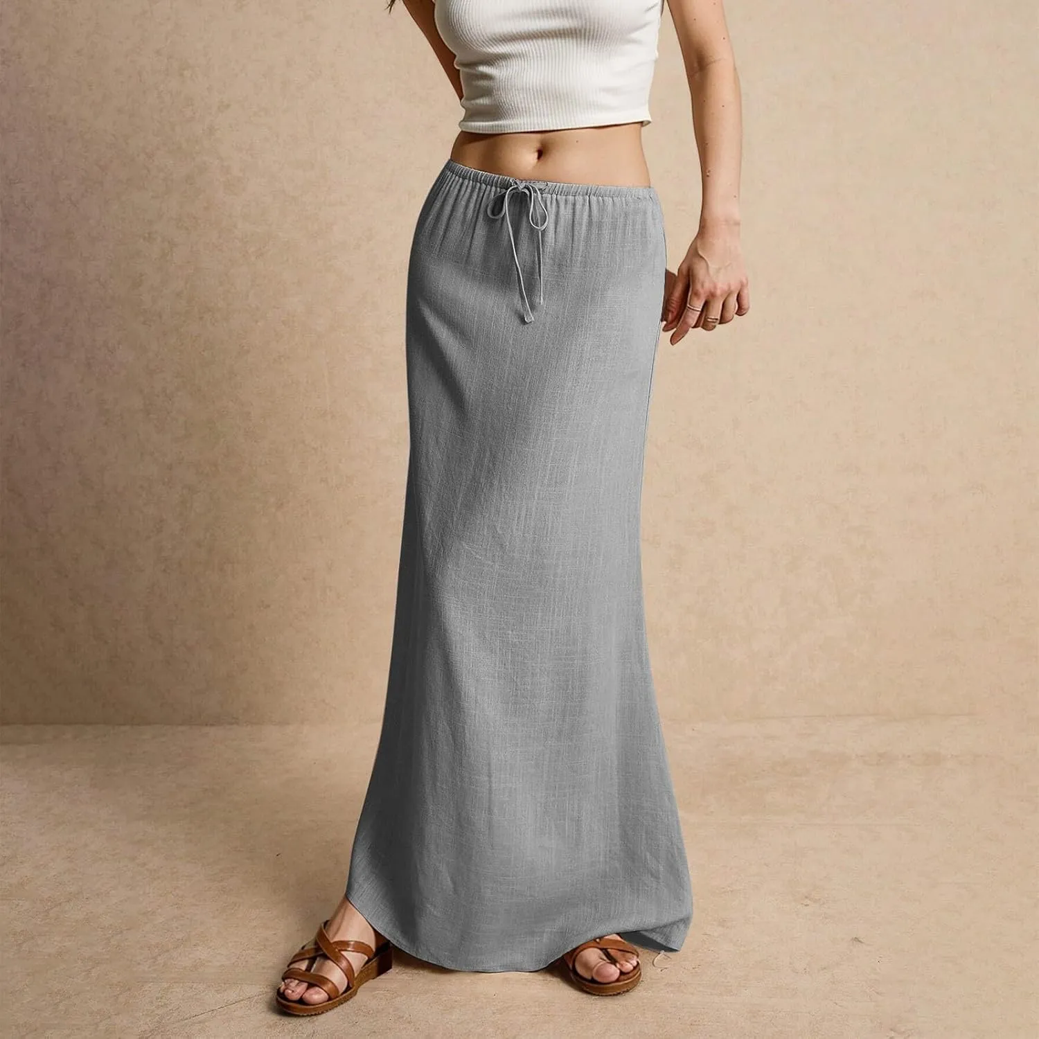 Trendy Women's Skirts, Casual Vacation Maxi Elegantes Beach Womens Skirts
