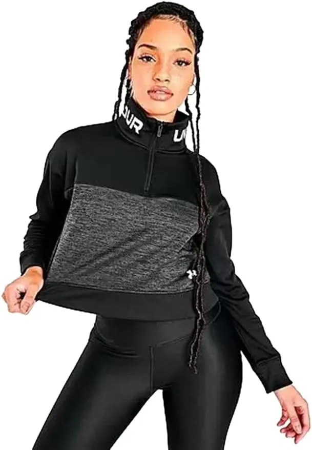 Under Armour Fleece Cropped Half-Zip Womens Active Sweaters