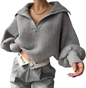 Women Long Sleeve Turtleneck Sweaters Oversized Stretch Fitted Pullover Sweater Ribbed Solid Color Knit Jumper Tops
