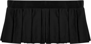 Women Schoolgirl Low Rise Comfortable Pleated Mini Skirt Party Nightwear Clubwear Costume Party Performance Sexy Skirts,Black,XXL