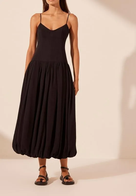 Women Sleeveless Bubble Maxi Dresses Low Waist Spaghetti Strap A Line Long Dress Patchwork Ruffle Pleated Midi Sundress