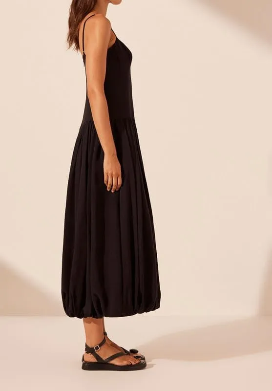 Women Sleeveless Bubble Maxi Dresses Low Waist Spaghetti Strap A Line Long Dress Patchwork Ruffle Pleated Midi Sundress
